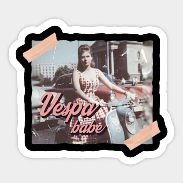 Vespa Babe Sticker by Art Dysmorphia